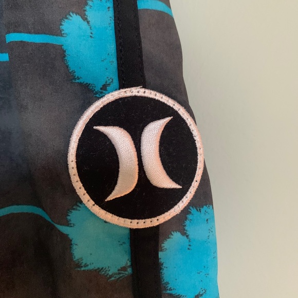 NWOT Hurley Grey/Blue Front Tie Board Shorts 34 - Picture 3 of 4